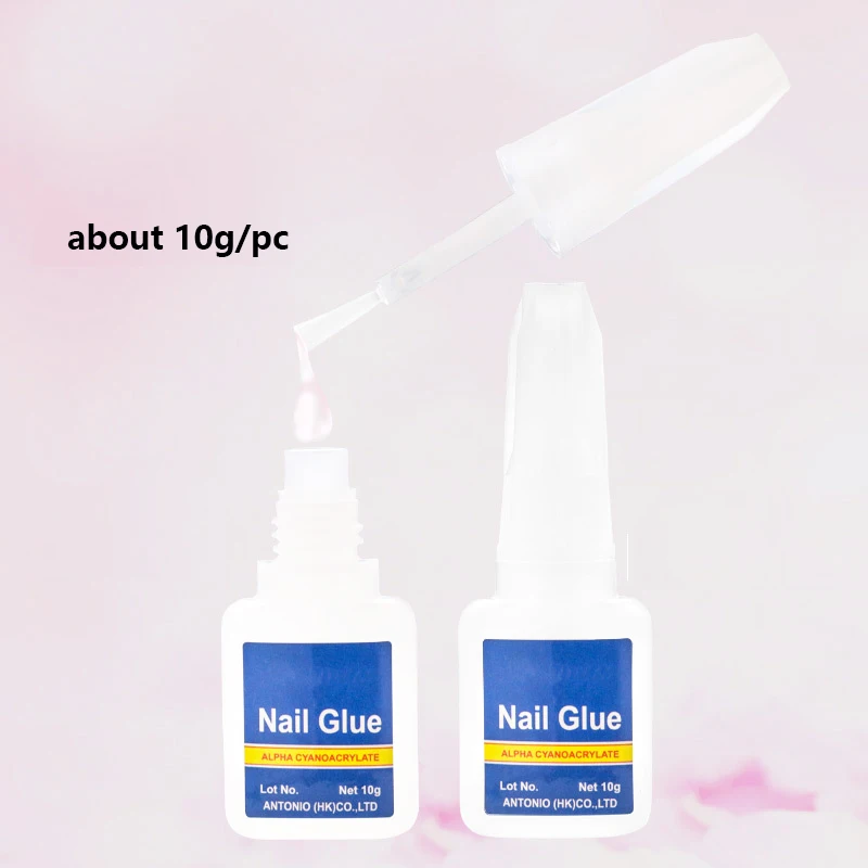 2pcs 10g Nail Glue Super Strong Adhesive UV Gel Polish Long Lasting False Nails Tips Acrylic Manicure Fake Nails Extension Glue