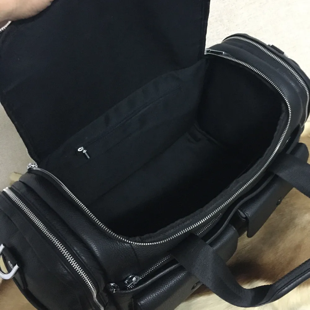 

Men's high-end leather multifunctional large-capacity business travel luggage bag45cm