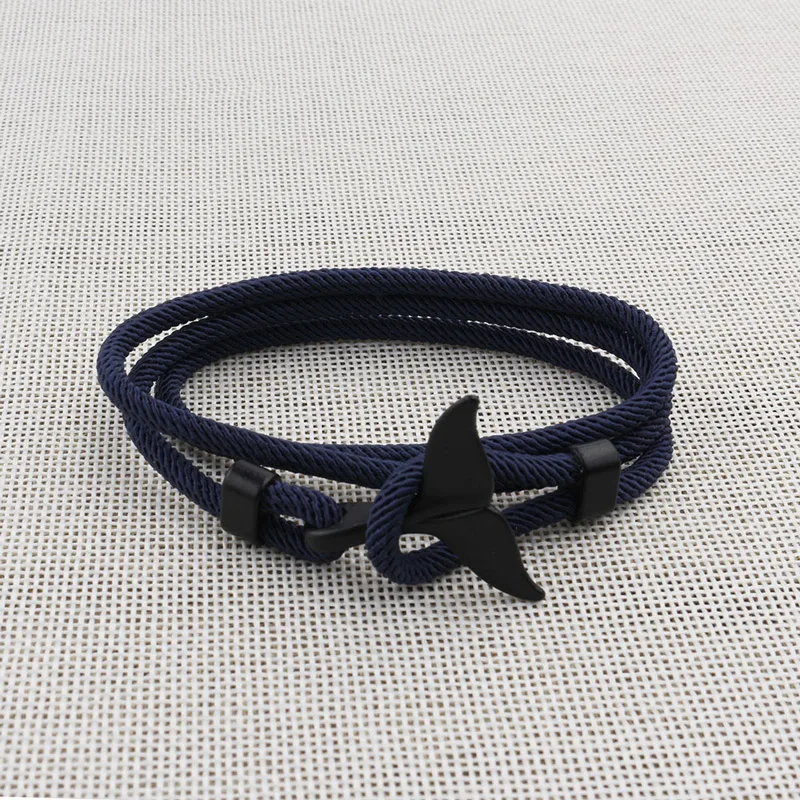 NIUYITID New Whale Tail Anchor Bracelet Women Red thread Nautical Male Men Charm Braclet Jewelry lovers' Accessories