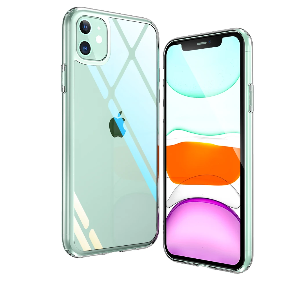 Роскошный прозрачный мягкий ТПУ чехол из закаленного стекла для Apple iPhone 11 6 1 Чехол