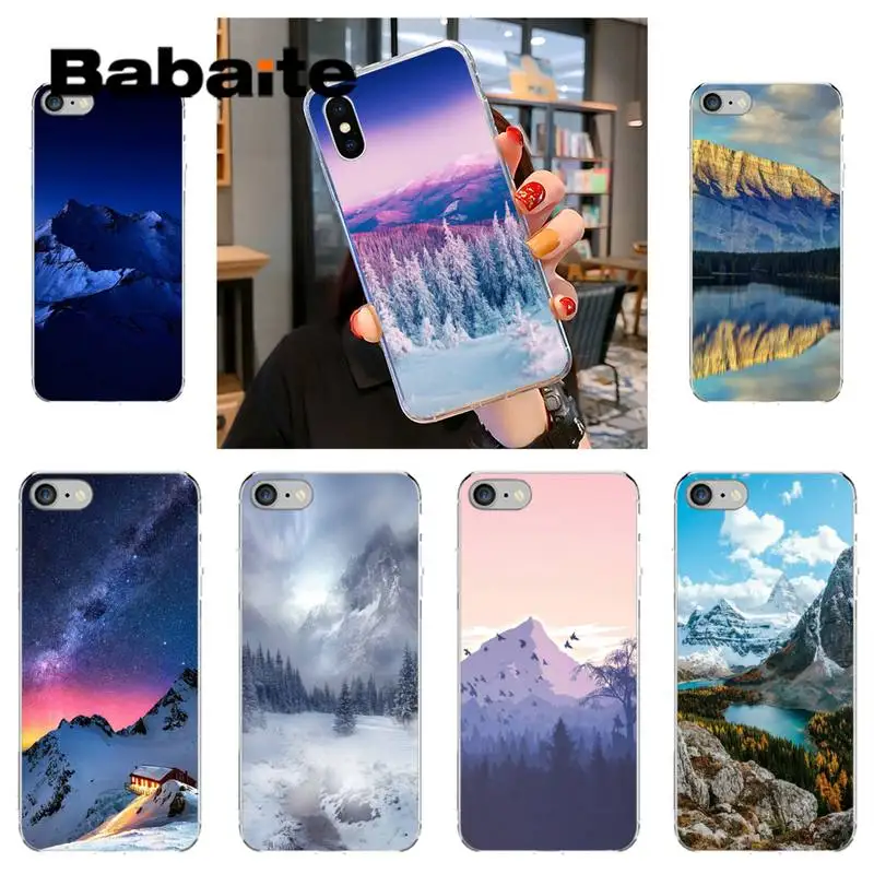 

Babaite Forest Ocean Snow Mountain landscape Phone Case coque cover for iPhone 12 8 7 6 6S Plus X XS MAX 5S SE XR 11 12 pro max