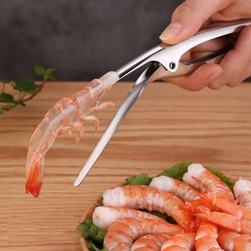 Shrimp Peeler Kitchen Appliances Portable Steel Shrimp Deveiner Supplies Lobster Tools Practical Kitchen Fishing Knife N3P4