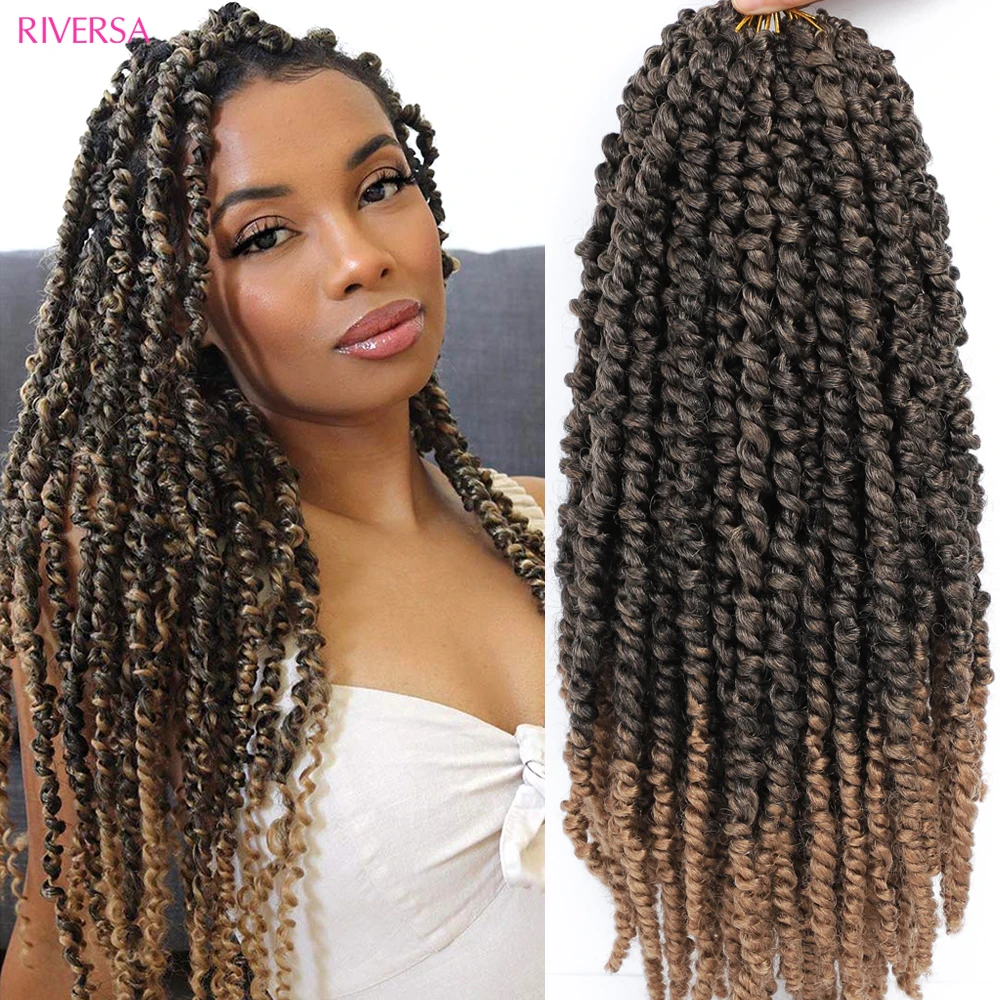 

Ombre 1B 27 30 BUG Passion Twist Crochet Hair 12Strands/pack Pre-Looped Passion Twists Synthetic Braids Braiding Hair Extensions