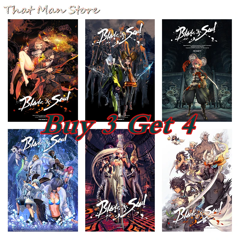 

Картонная Наклейка на стену Blade & Soul, 42 х30 см