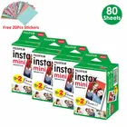Пленка Fujifilm Instax Mini простая белая рамка 80 листов пленка Instax Mini 9 для Fuji Instax Mini 11 8 7s 70 камера + Бесплатные наклейки