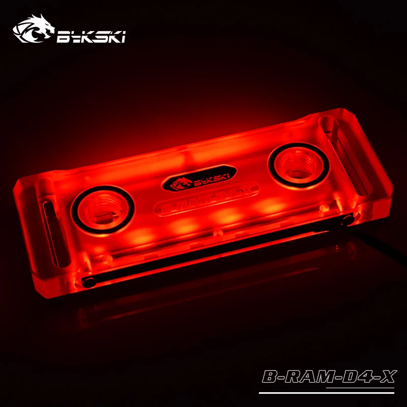 12V RGB 4Pin Bykski акриловый ram водоблок памяти радиатор поддерживает 4 канала и 2 канала 5 В или 12 Mobo AURA SYNC B-ram-D4-X - Цвет: 12V RGB 4Pin