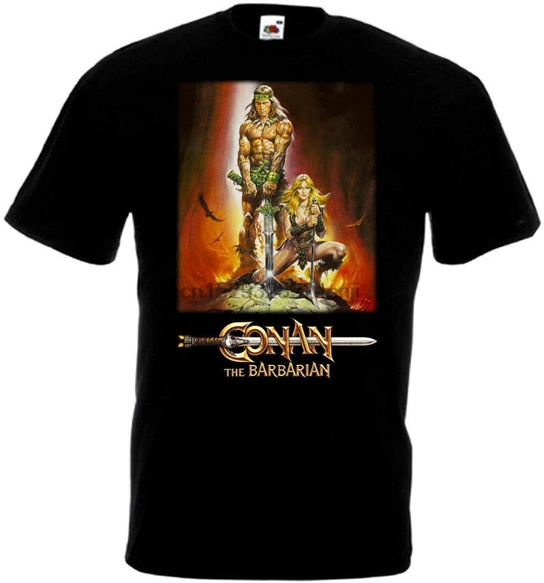 Черная постерная футболка Conan the насыщенного Барбара v3 все размеры S...5XL |