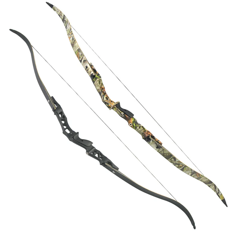 

64Inches Archery Recurve Bow 30/35/40/45/50/55/60Lbs Hunting Bow with Arrow Rest ILF Riser Takedown Bow Outdoor Shoot Accessory