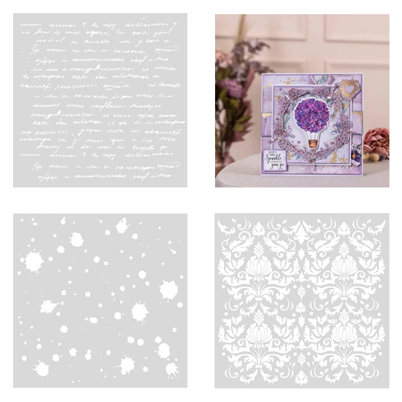 

Universal Background Clear Stamps Stencil Scrapbooking Decor Embossed DIY Templates Handmade Cards Photo Albums Diary Supplies