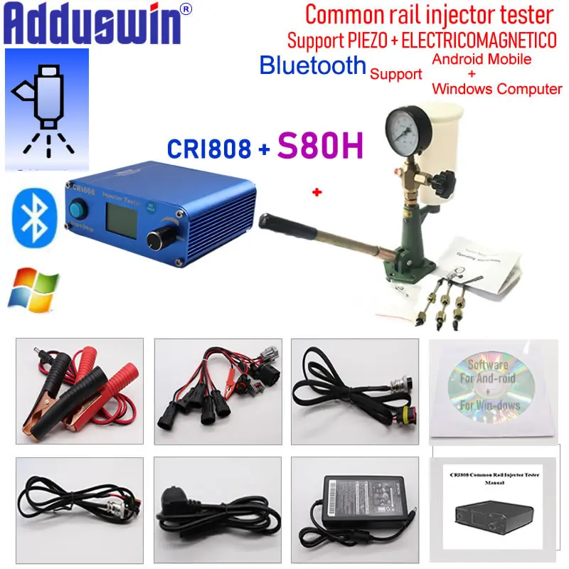 Тестер инжектора Common rail CRI808/S60H или S80H валидатор форсунки инструмент для Bluetooth
