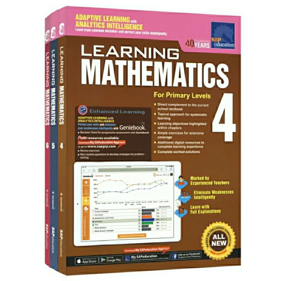 

3-Book Set SAP Learning Mathematics Grade 4-6 Singapore Math Workbook Series