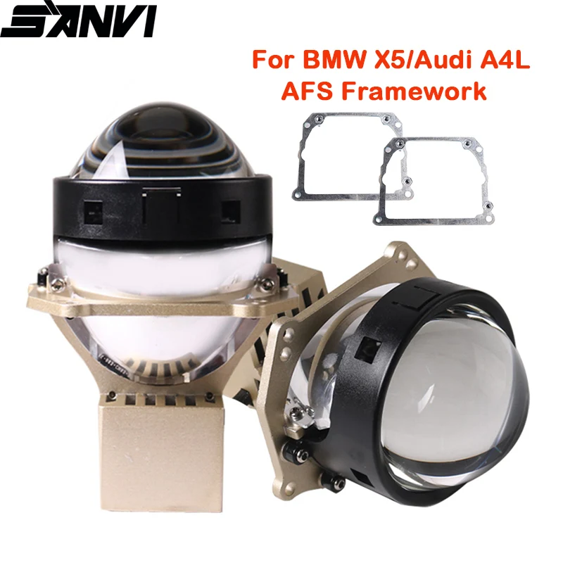 SANVI 2PCS A8L Car Bi LED&Laser Projector lens headlight 5500k 66W With AFS framework For BMW X5/Audi A4L Auto Headlamp Upgrade