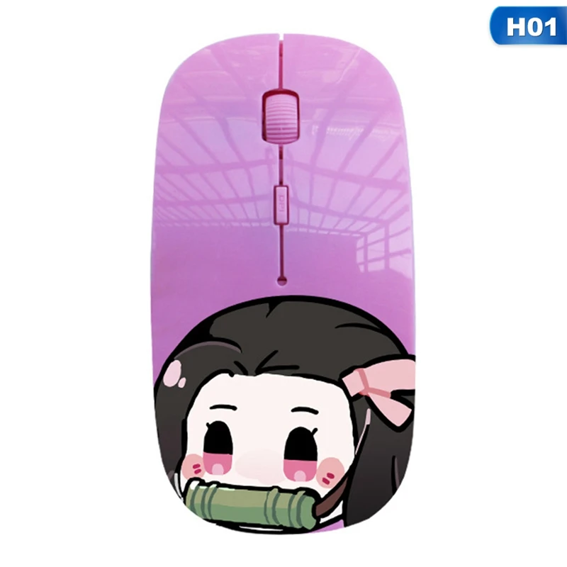 

Anime Demon Slayer: Kimetsu No Yaiba Kamado Tanjirou Cosplay Wireless Mouse Notebook Desktop Computer Game Office Mouse