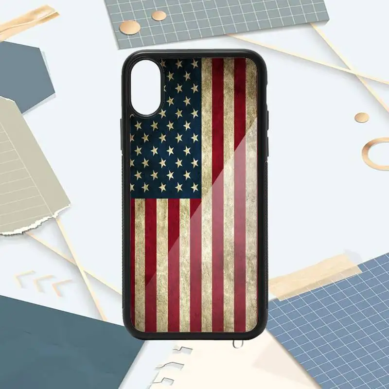 

America USA Flag logo pattern shell Phone Case PC for iPhone 11 12 pro XS MAX 8 7 6 6S Plus X 5S SE 2020 XR