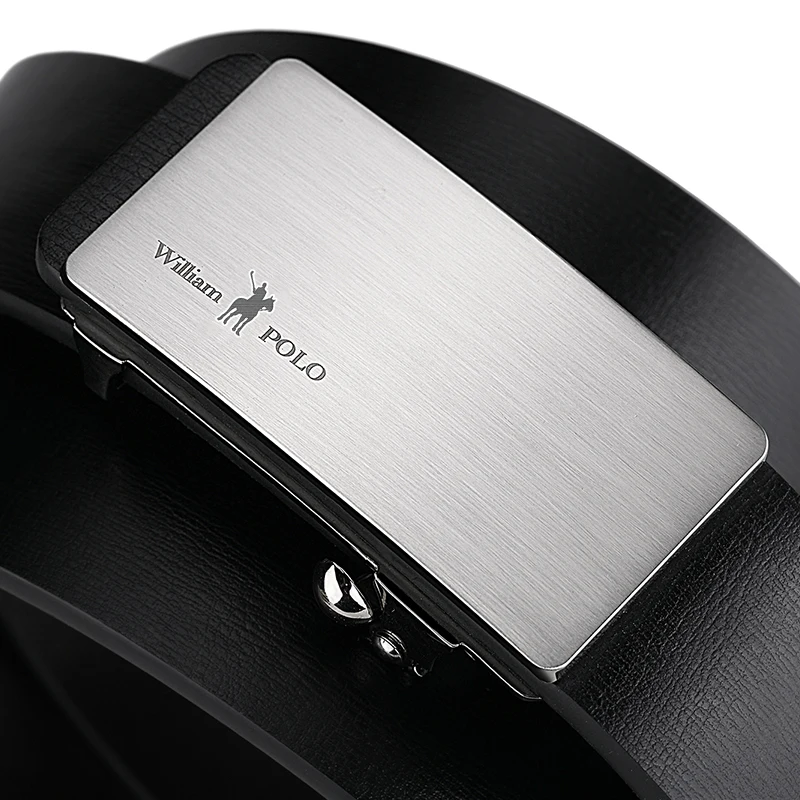 Кожаные ремни для молодых мужчин с автоматической пряжкой без зубцов отдыха