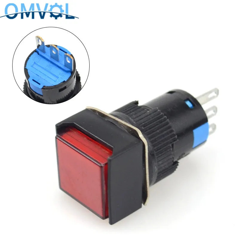 1 шт мгновенные и самоблокирующиеся кнопочные переключатели 16 мм