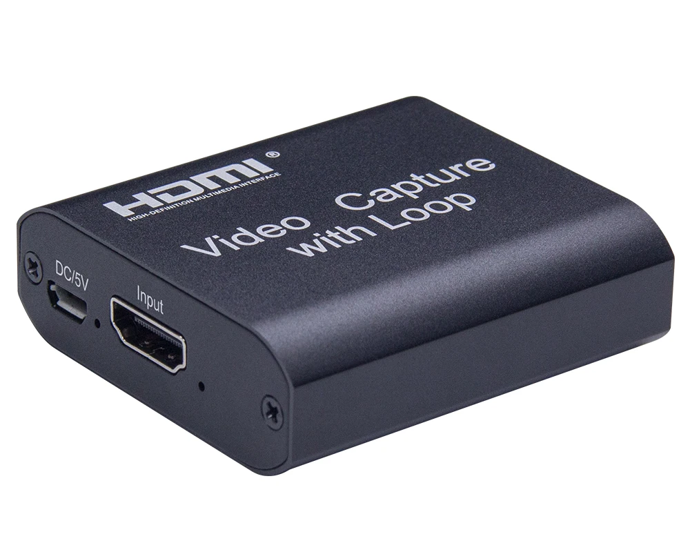 

HDMI Video Capture Card 4K 1080P USB 2.0 Grabber HDMI Capture Card Video Capture + Loop Output for Phone PS4 Game Live Streaming
