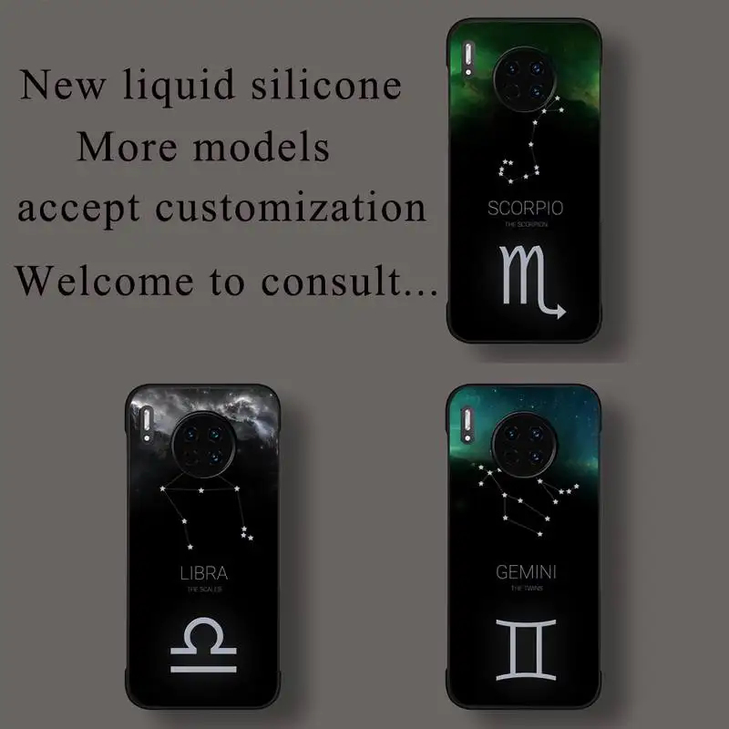 

Zodiac Sign Starry sky Phone Case For Huawei honor Mate 10 20 30 40 i 9 8 pro x Lite P smart 2019 nova 5t