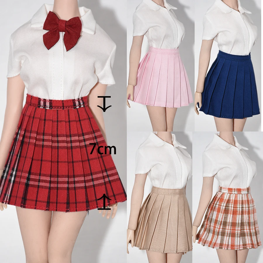 

1/6 Scale Female JK Uniform Pleated Skirt Plaid Skirt Fit For 12" TBL Phicen Action Figure Girl Model Doll Body