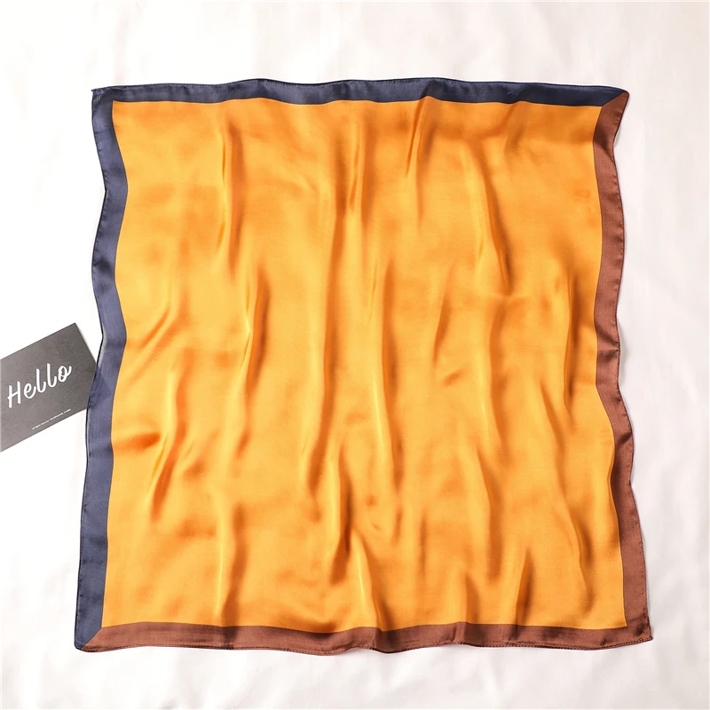

2020 Silk Scarf Women Square Foulard Hair Neck Scarfs Female Satin High Quality Office Lady Neckerchief Fashion Head Shawl New
