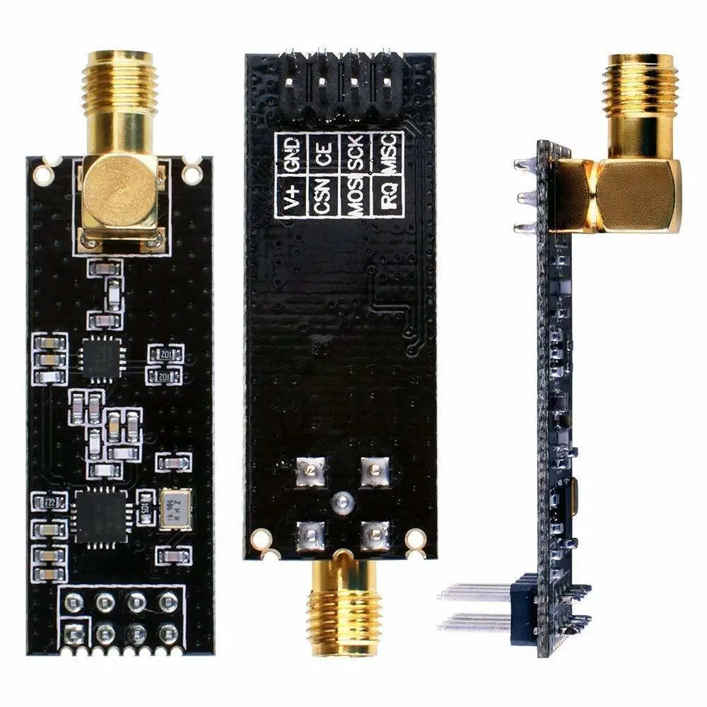 Беспроводной модуль приемопередатчика Aokin 3 шт. радиочастотного 2 4G 1100m NRF24L01 + PA LNA