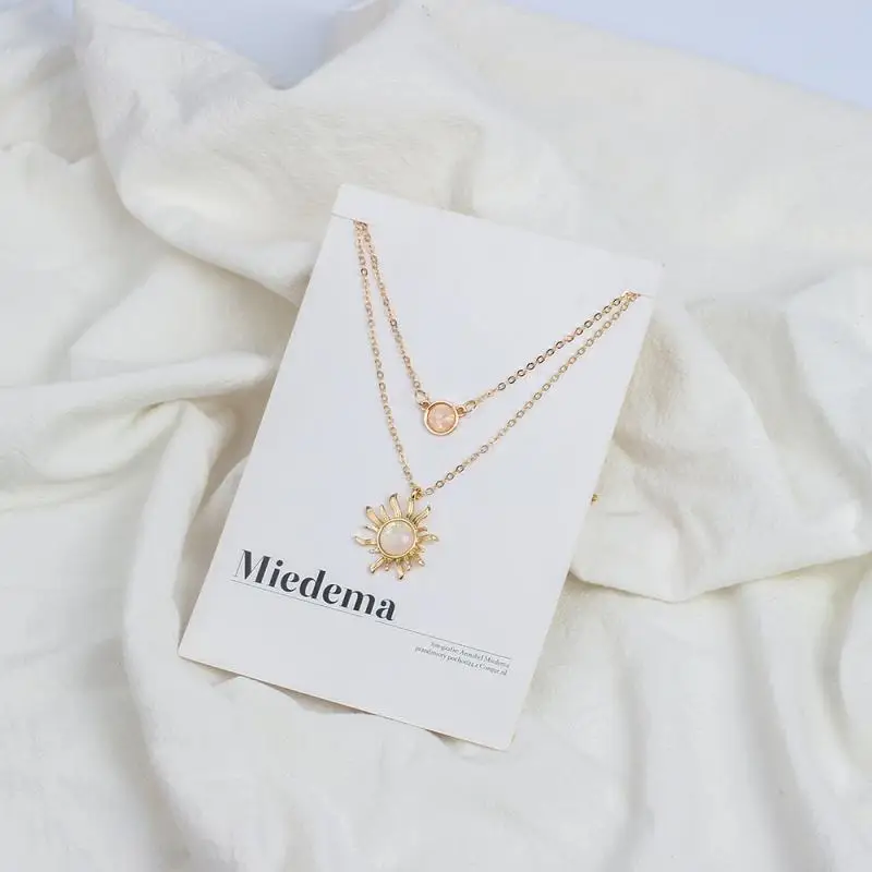 Топ для девочек многослойное платье с рисунком &quotПодсолнух&quot ожерелье женщин