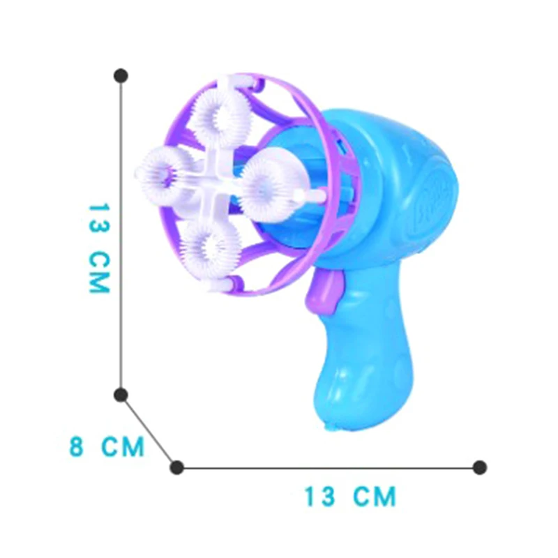 

3 Colors Magic Electric Automatic Bubble Maker Gun With Mini Fan Kids Outdoor Toys Best Gifts For Kids