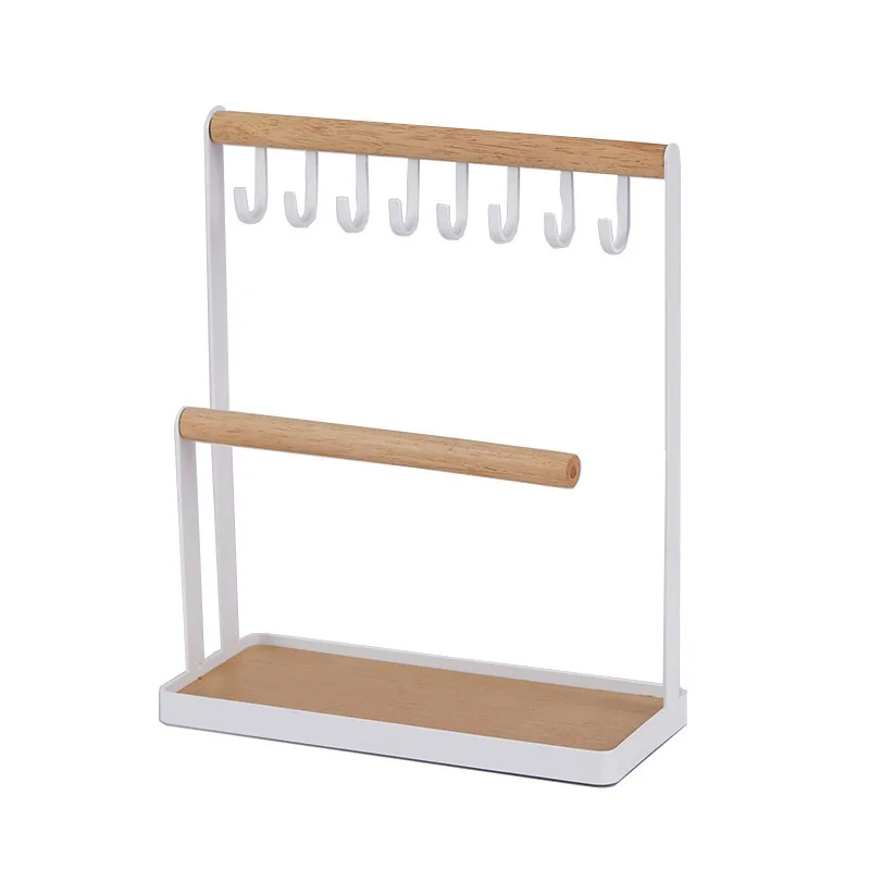 

Wrought Iron Jewelry Shelf Desktop Finishing Rack Vertical Living Room Bedroom Earring Key Jewelry Display Rack