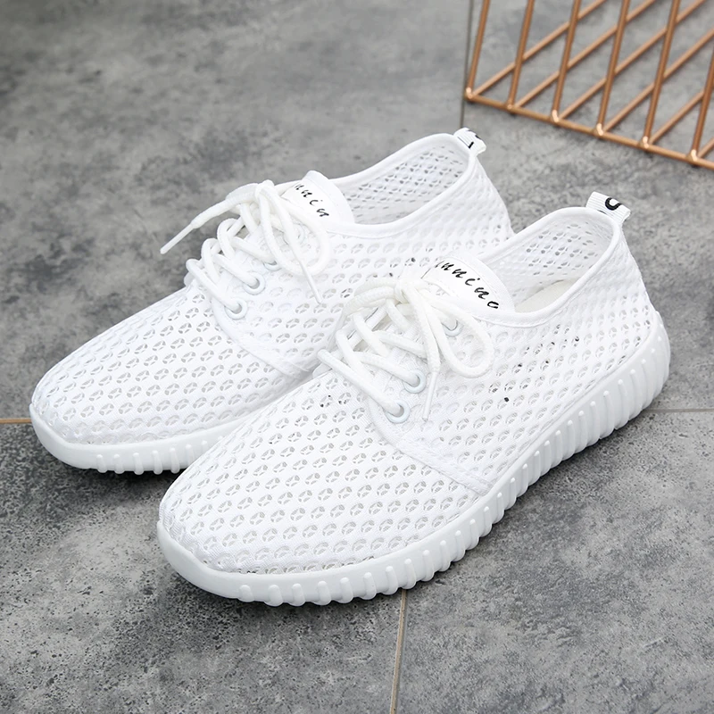 Женская обувь Новинка 2019 года кроссовки Flyknit женская дышащая без застежки на