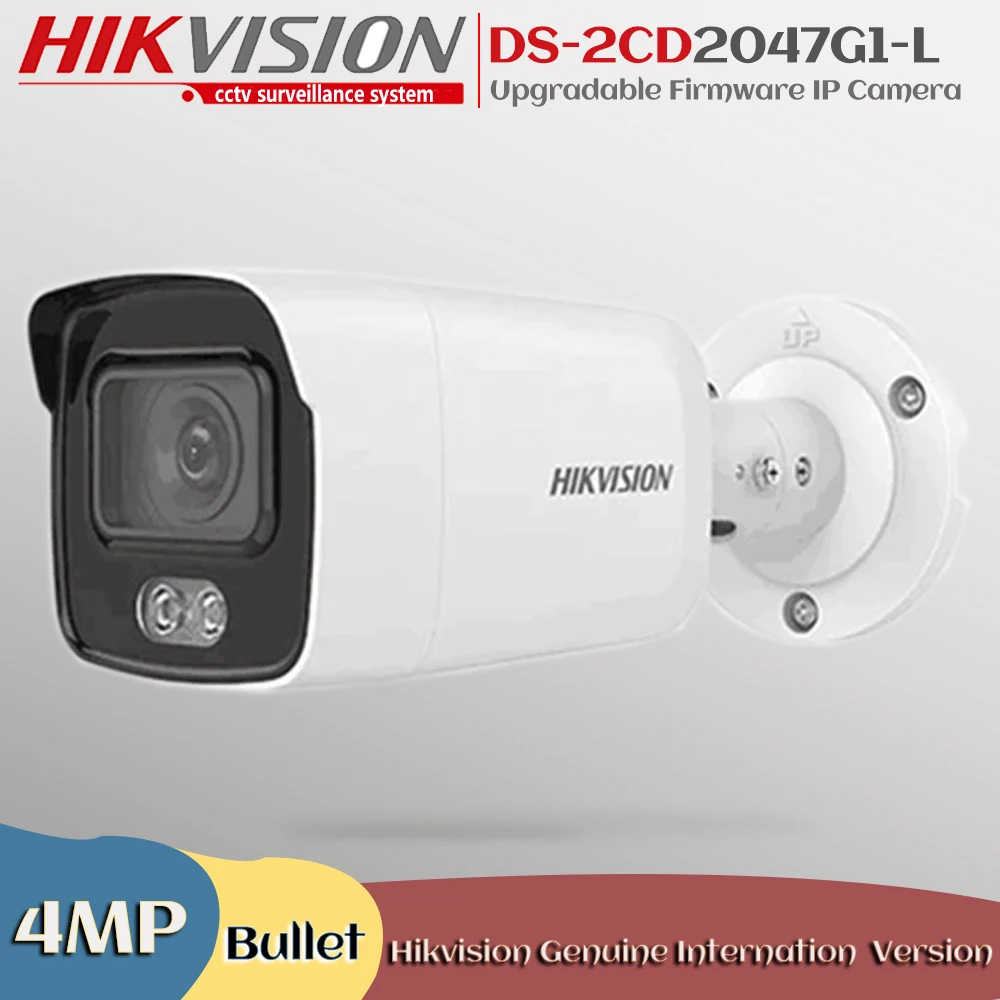 Hikvision английская версия DS 2CD2047G1 L 4 МП Цвет Vu фиксированный круглые сетевые мини