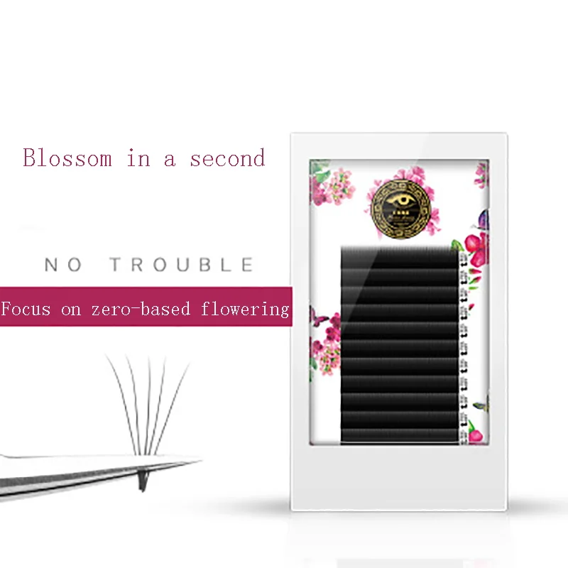 0.07 / 0.05 Thickness One-second Flowering Individual Densely Packed Non-Scattered Roots Automatically Bloom Grafting Eyelashes