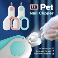 cat dog nail clippers trimmer pet toenail claw scissors clipper with led light to avoid over cutting hidden nail file razor