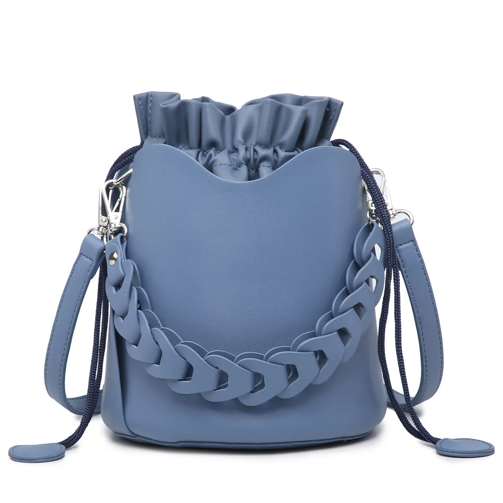 

Simple Vintage Pu Leather Shoulder Bags For Women Casual Large Capacity Messenger Bags Female Solid Luxury Bucket Handbag Totes