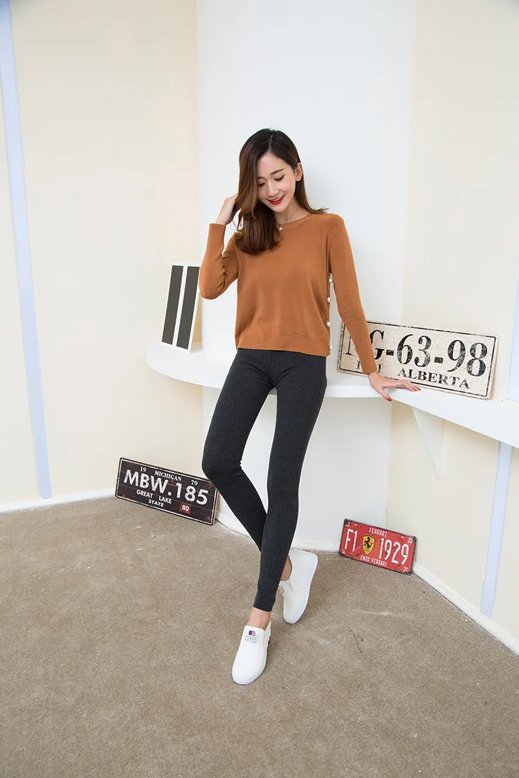 2019 осень и зима новые теплые леггинсы тонкие штаны для женщин|Легинсы| |