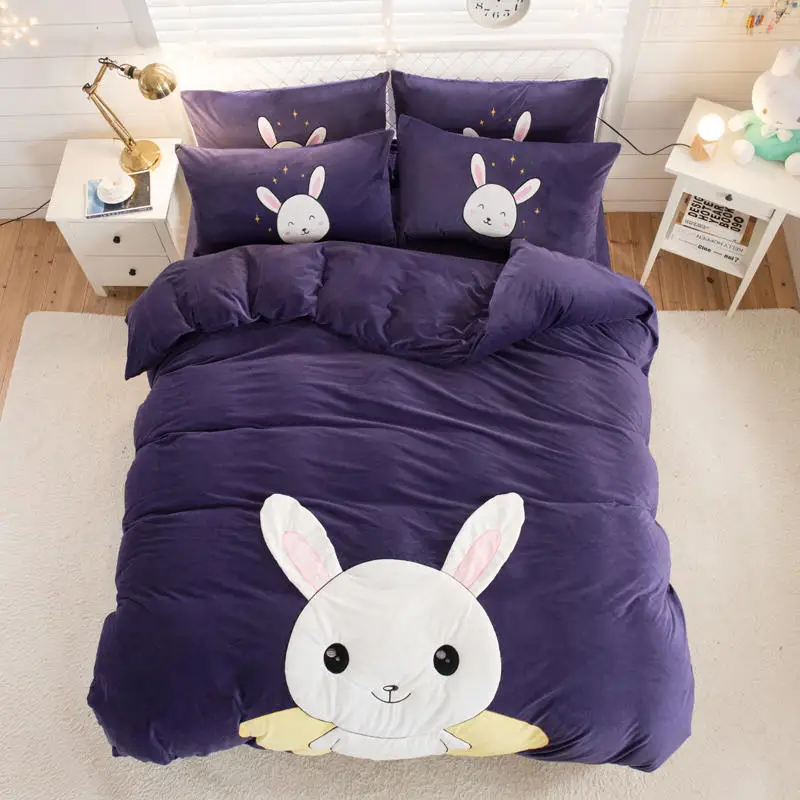 

Twin Queen King size Fleece Bedding Set Kids Bed set Bed sheet Fitted sheet Bedlinen Duvet cover parrure de lit ropa de cama