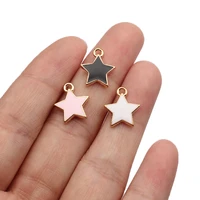 10pcs drop oil five pointed stars enamel charms mix 3 colors pendants for diy bracelet earring necklace jewelry making accessori