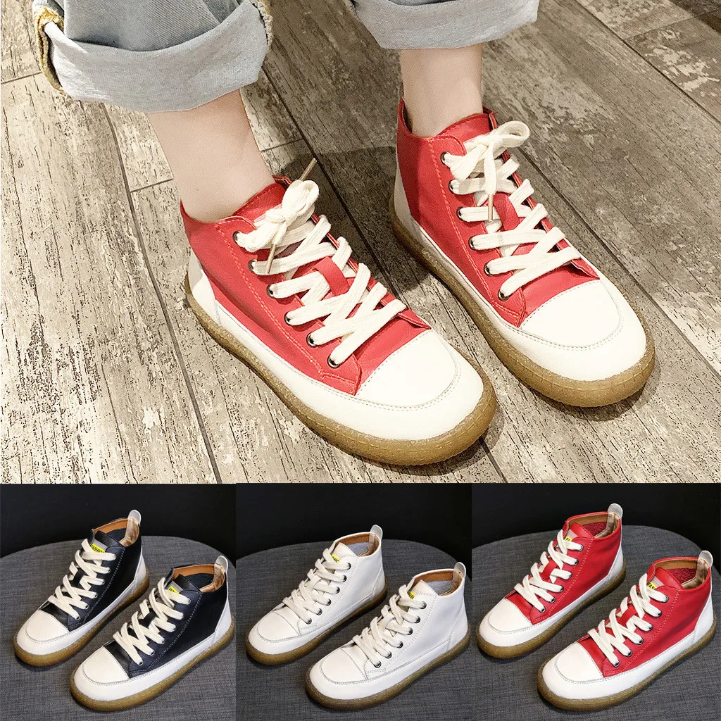 SAGACE/женская повседневная обувь Парусиновая однотонная на плоской подошве с