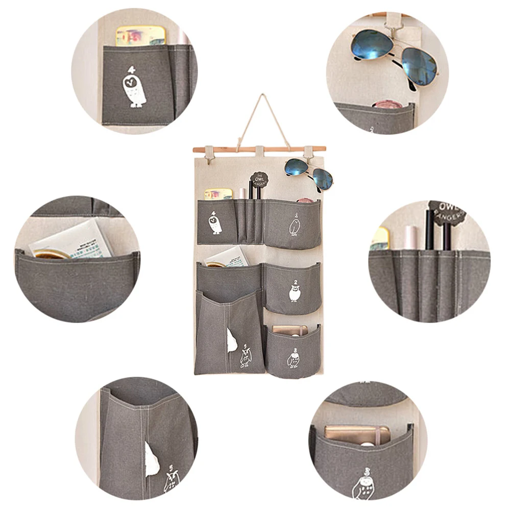 Милые подвесные сумки для хранения в виде совы дверной шкаф настенная подвесная