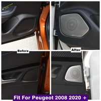 interior refit kit rear door handle bowl stereo speaker sound loudspeaker cover trim for peugeot 2008 2020 2022 accessories