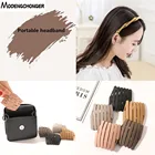 Модная Складная повязка на голову для женщин, телескопическая и сменная матовая зубчатая повязка на голову, аксессуары для волос DIY