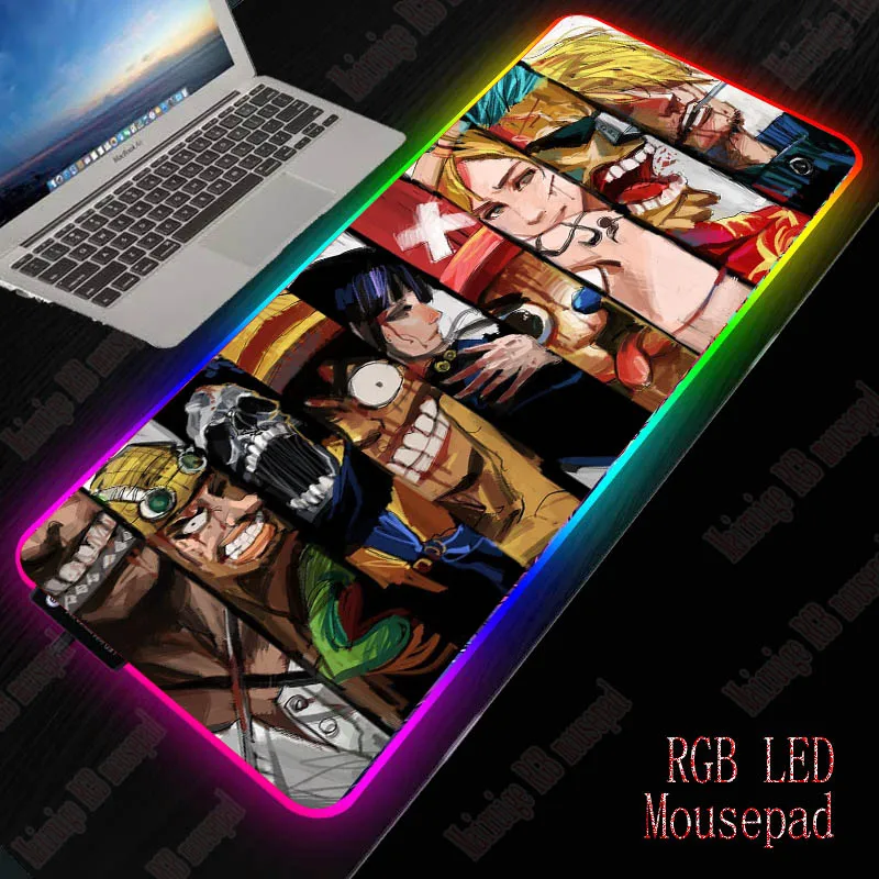 XGZ в виде милого героя аниме большой RGB светодиодный коврик для мыши 7 видов цветов