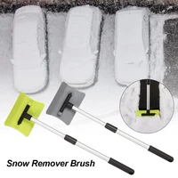 car windshield ice scraper glass snow brush auto telescopic stainless steel snow remover cleaner tool broom wash accessories