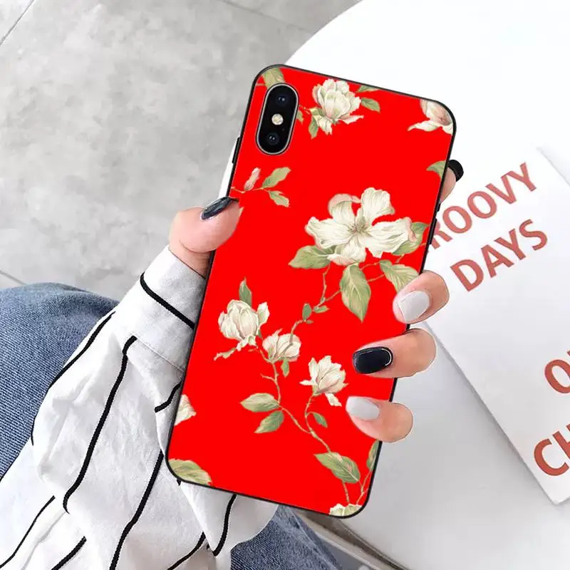 

Art Flower Painting Phone Cases for iPhone 11 12 pro XS MAX 8 7 6 6S Plus X 5S SE 2020 XR mini