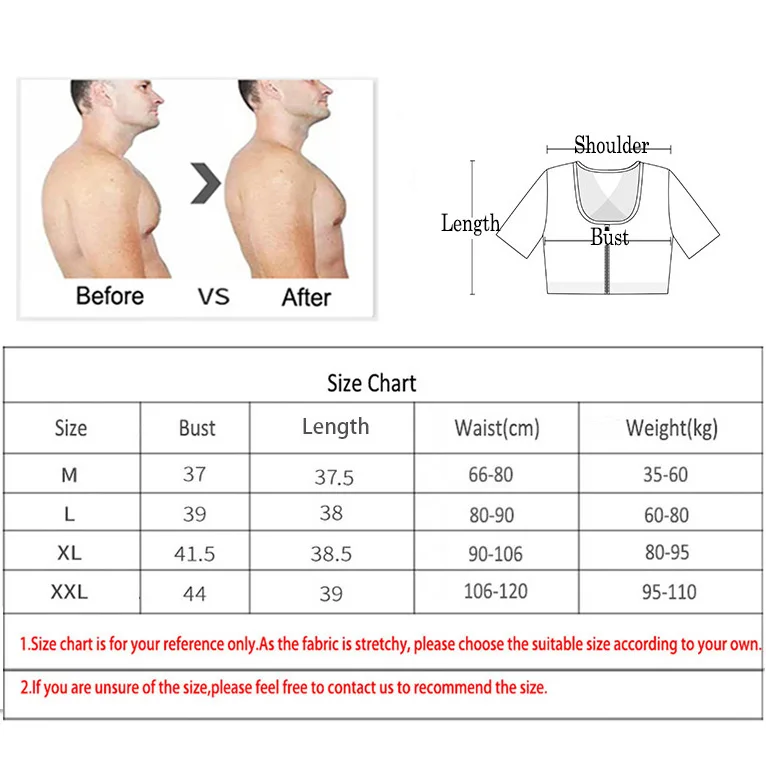 

Mens Shapewear Tops Body Shapers Short Sleeves Gynecomastia Compression Shirts Hide Man Moobs Chest Binder Shaper Crop Top