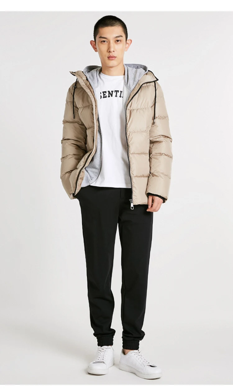JackJones мужской модный Повседневный пуховик с капюшоном короткая парка пальто мужская одежда 218412509