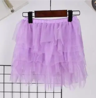 purple Новинка года; детская одежда; мини-юбка для девочек; детские юбки; пышная юбка для девочек; Многослойная фатиновая юбка-пачка принцессы - Цвет: purple