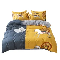 New Luxury Brushed Printing Bedding Set Queen Duvet Cover King Size Comforter Set Bed Sheets Luxury 2pcs Pillowcase