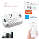 Tuya Wi-Fi для переключателя сделай сам поддерживает 10A Управление Модуль Автоматизации умного дома работает с Amazon Alexa Google Home IFTTT приложение Smart Life