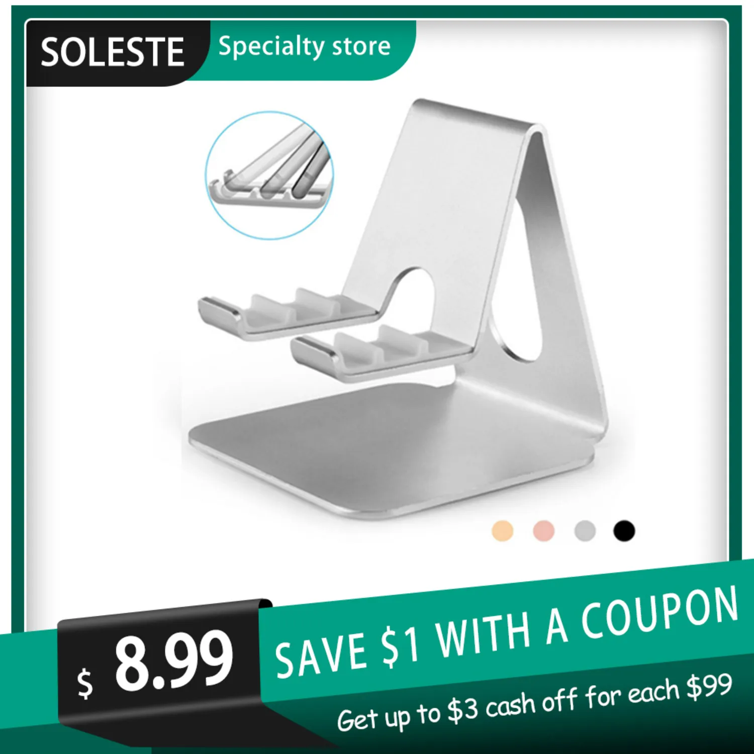 Металлическая подставка для планшета SOLESTE регулируемая iPad Pro 2 3 4 11 2020 2018 Pro10.5 Air