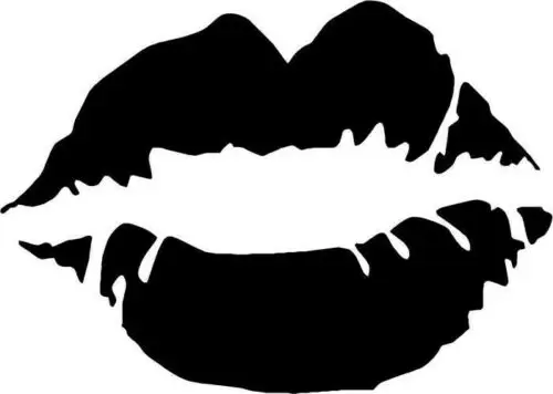 

Lips Decal Sticker Car Truck Window- 6" Wide White Color